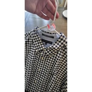 Vintage Tommy Hilfiger Long Sleeve Navy Blue Plaid Shirt Mens 2XL Clean #34